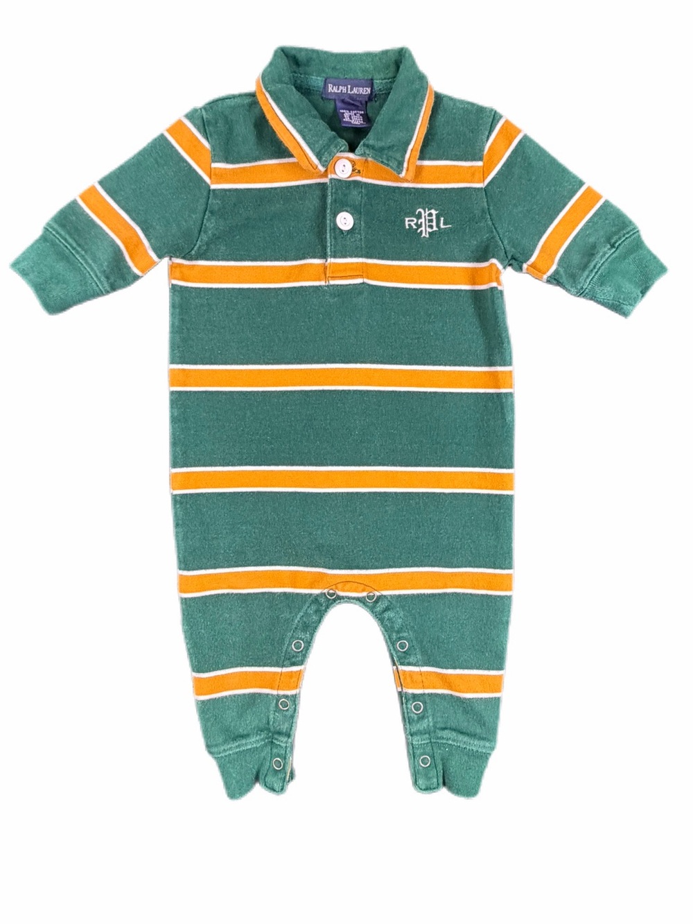 RALPH LAUREN Baby Boy Cotton Rugby Coverall - 3-6M